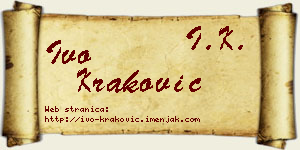 Ivo Kraković vizit kartica